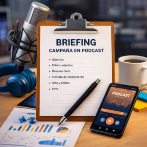 Briefing para una campaña en Podcast, que debe incluir