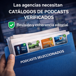 Catálogos de podcasts verificados, para agencias y empresas
