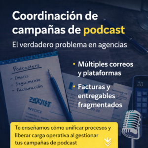 Coordinación de campañas de podcast: el verdadero problema en agencias